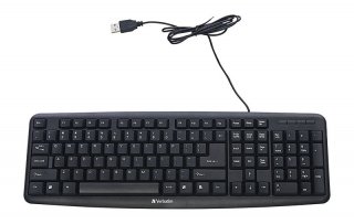 Verbatim 99201 Slimline Corded USB Keyboard - Black