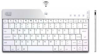 Adesso WKB-1000BW Mini Bluetooth Wireless Computer Keyboard