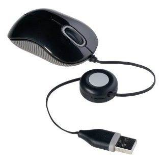 Targus AMU75US 3-Button Retractable USB Compact Notebook Mouse