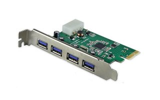 Syba 4-Port PCIe x1 USB 3.0 Controller Card w/ Molex Power