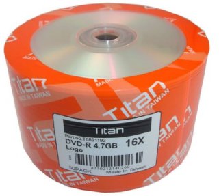 Titan T6891192 4.7GB 16X DVD-R 50 Pack Discs