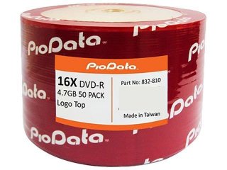 PioData 16X 4.7GB Logo Top DVD-R 50 Packs Disc Model 832-810SA