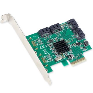 Syba SI-PEX40062 Marvell 88SE9235 4-Port SATA III PCIe Controller Card