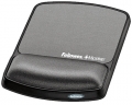 Fellowes 9175101 Microban Mouse Pad with Wrist Support (Black)