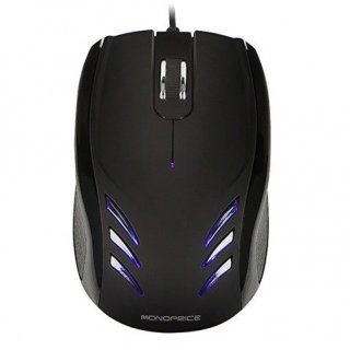 MonoPrice 9255 3-button Blu Streak Wired USB Optical Mouse