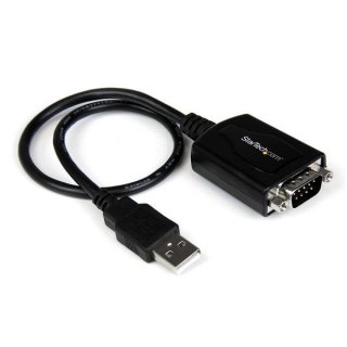 StarTech.com 1 Foot USB to RS232 Serial DB9 Adapter with COM Retention