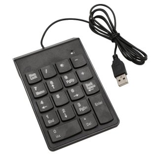 Syba 18-Key Black USB Numeric Data Entry Keypad - Black