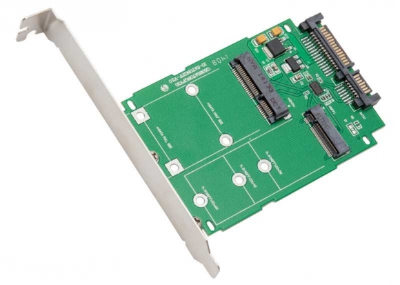 Syba SI-ADA50067 LP Ready M.2 (NGFF) & mSATA SSD to SATA III Card
