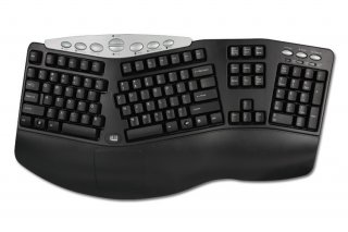 Adesso PCK-208B Tru-Form 105-key USB & PS/2 Keyboard (Black)