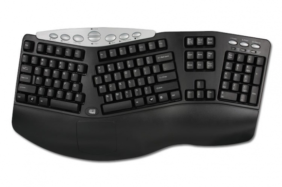Adesso PCK-208B Tru-Form 105-key USB & PS/2 Keyboard (Black)