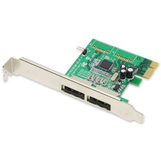 Syba SI-PEX40060 2x eSATA PCIe x1 Desktop Controller Card