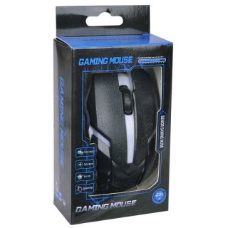 BattleBorn 3-Button USB 3D Optical Scroll 1600dpi LED Gaming Mouse - Black