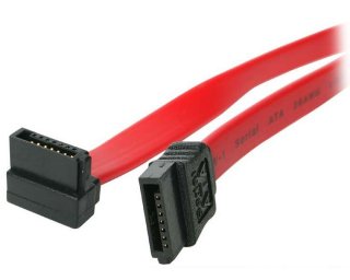 Startech SATA18RA1 18" Right-Angle SATA to SATA Data Cable Red