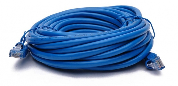 BattleBorn 25 Foot Cat6a UTP RJ45 Blue Patch Ethernet Cable