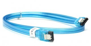 Monoprice 10" SATA III Cable with Locking Latch (UV Blue)