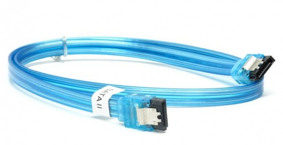 Monoprice 10" SATA III Cable with Locking Latch (UV Blue)