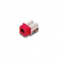 BattleBorn Cat5 / Cat5e Tool Less Keystone Jack (Red)