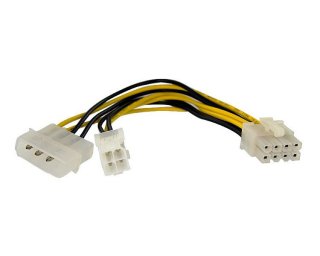 StarTech EPS48ADAP 6" 4-Pin to 8-Pin EPS12V Power Adapter with LP4