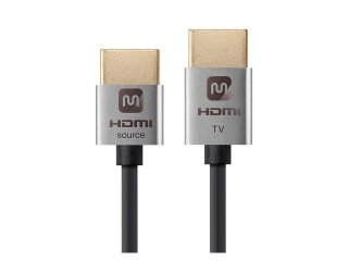 Monoprice Ultra Slim Series Active High Speed HDMI Cable - 4K @ 60Hz 18Gbps, 36AWG,10 Foot Silver