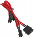 BattleBorn CB-M33F12 4-Pin 4-Pin Molex to 3 x 3 Pin Fan Cable - Red