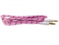 Pink Braided 3.5mm Auxiliary Audio Cable
