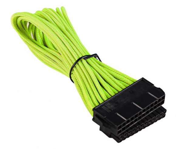 BattleBorn Yellow Braided 24-Pin ATX cable 12 Inch