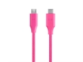 Monoprice Palette Series 14963 USB Type-C to Micro B 20 Cable, 480Mbps, 2.4A, Braided, Pink, 3ft