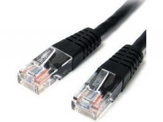 StarTech M45PATCH1BK 1 foot Cat5e Network Ethernet Cable (Black)