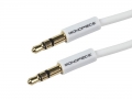 Monoprice 6 Foot Coiled 3.5mm Male/Male Stereo Audio Cable - White