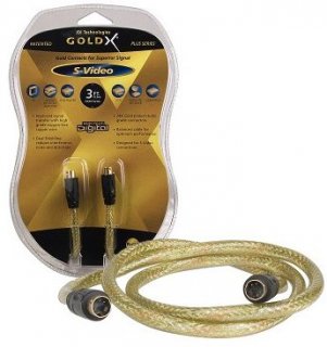 GoldX 3 Foot DataPlus GXAV-SV-03 S-Video (M) to (M) Video Cable