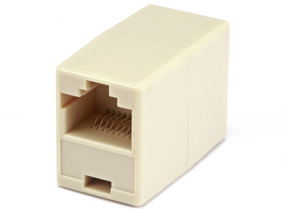 Monoprice RJ-45 F/F 8P8C Straight Inline Coupler - Beige