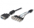 SV5B-1 HD15(M)-5BNC(M) VGA to BNC Adapter (Black)