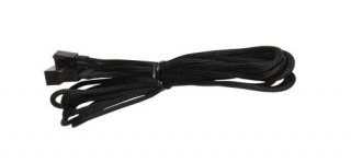 BattleBorn 3-Pin Fan Black Braided Extension Cable