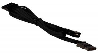 BattleBorn Molex to 2 x SATA Cable - Black Braided Sleeved
