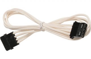 BattleBorn Molex Single Cable - White Braided Sleeved