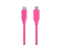 Monoprice Palette Series 14974 USB Type-C to Micro B 2.0 Cable, 480Mbps, 2.4A, Braided, Pink, 6ft