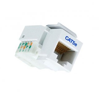 Battleborn 310 Cat5e Toolless White RJ-45 Keystone Jack