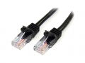 StarTech.com Snagless 100ft Cat5e UTP Black Patch Cable 45PATCH100BK