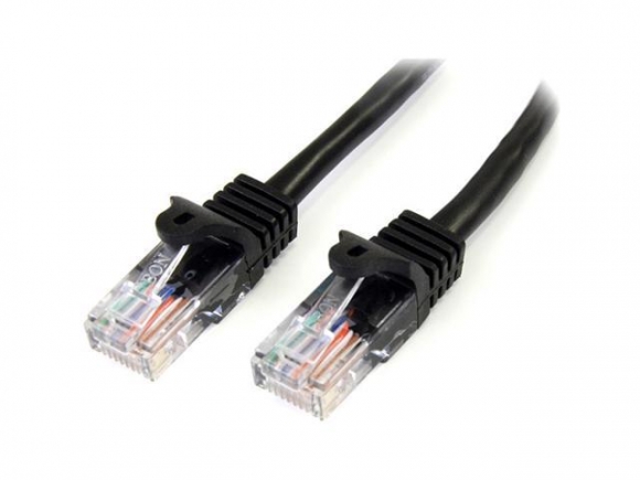 StarTech.com Snagless 100ft Cat5e UTP Black Patch Cable 45PATCH100BK