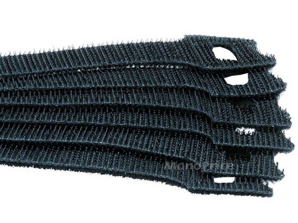 Monoprice Hook & Loop Fastening Cable Ties, 6-inch, 50pcs/pack, Black