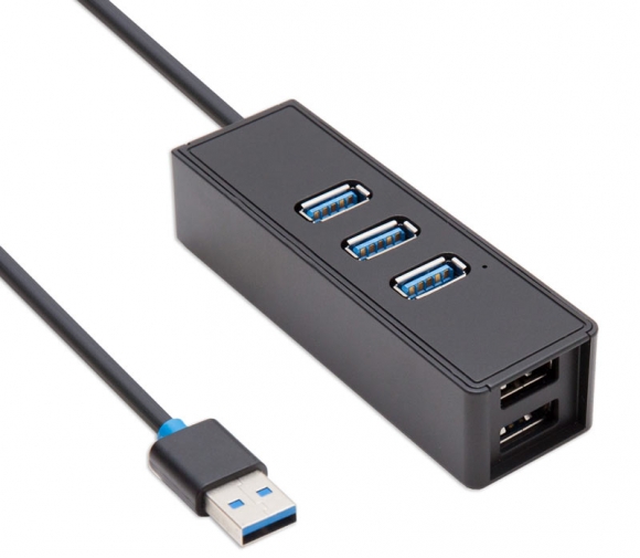 Syba SD-HUB20157 Compact Travel Size USB 3.0 4-Port USB Hub
