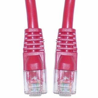 MonoPrice 3 Foot 24AWG Cat6 500MHz Crossover Ethernet Network Cable - Red