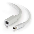 C2G 10 Foot Mini DisplayPort Extension Cable M/F - White 54415
