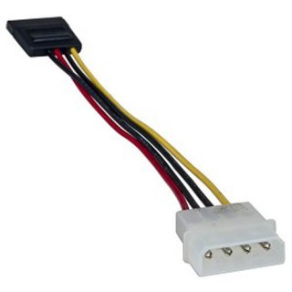BattleBorn 6" ATX 4-Pin Molex to SATA Power Adapter Cable
