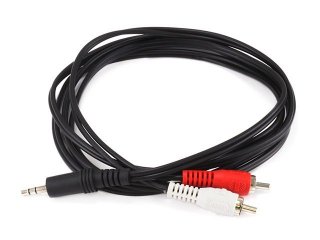 Monoprice 665 6 Foot 3.5mm Stereo Plug/2 RCA Plug Cable - Black
