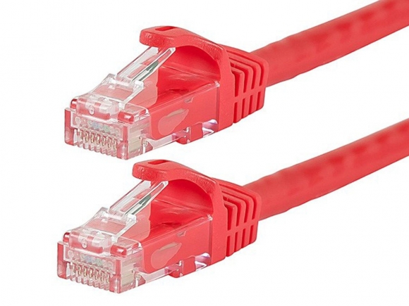MonoPrice FLEXboot 14ft Red Cat6 24AWG UTP Patch Cable