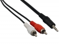 Battleborn 25 foot 3.5mm male to 2x RCA Male Stereo Audio