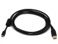 MonoPrice 5447 3 Foot USB 2.0 A Male to Mini-B 5pin Male 28/24AWG Cable w/ Ferrite Core (Gold Plated)