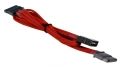 BattleBorn Molex to 2x SATA Cable - Red Braided Sleeved