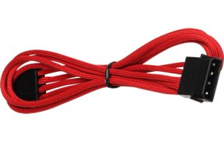 BattleBorn Single Molex Extension 45cm Red Braided Cable